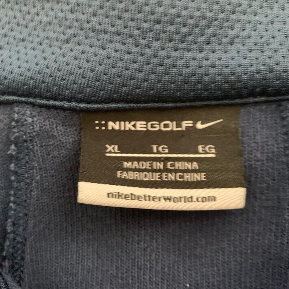 Nike Golf Shirt Mens XL Cover-Up 1/4 Zip Pullover 400099-469 Blue - Picture 2 of 8